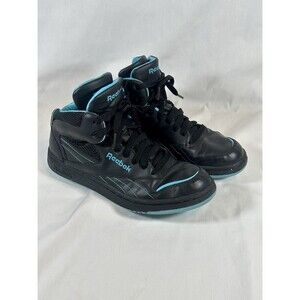 Reebok High Top Basketball Women Size 5.5 Black And Blue